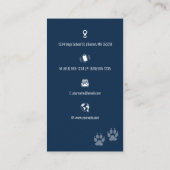 Carte De Visite Entraîneur de chiens | École d'entraînement de chi (Dos)