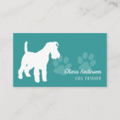 Carte De Visite Entraîneur de chiens | École d'entraînement de chi (Dos)