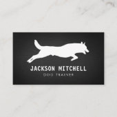 Carte De Visite Entraîneur de chiens - Entraîneur K9 Noir et blanc (Devant)
