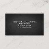 Carte De Visite Entraîneur de chiens - Entraîneur K9 Noir et blanc (Dos)