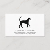 Carte De Visite Entraîneur de chiens | Icône de chien et Turf (Dos)