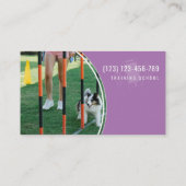 Carte De Visite Entraîneur de chiens | Lavande de l'école de dress (Dos)