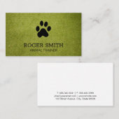 Carte De Visite Entraîneur de chiens | Services animaux (Devant / Derrière)