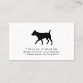 Carte De Visite Entraîneur de chiens | Services animaux | Chien (Dos)