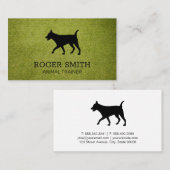 Carte De Visite Entraîneur de chiens | Services animaux | Chien (Devant / Derrière)