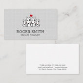 Carte De Visite Entraîneur de chiens | Services animaux | Chien (Devant / Derrière)
