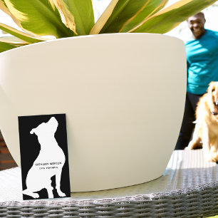 Carte De Visite Entraîneur de chiens silhouette moderne