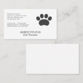 Carte De Visite Entraîneur de chiens | Sitter | Empreinte de patte (Devant / Derrière)