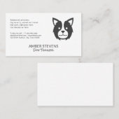 Carte De Visite Entraîneur de chiens | Sitter | Icône Chien (Devant / Derrière)