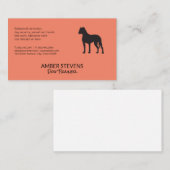 Carte De Visite Entraîneur de chiens | Sitter | Icône Chien (Devant / Derrière)