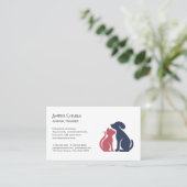 Carte De Visite Entraîneur de chiens | Sitter | Refuge animal (Debout devant)