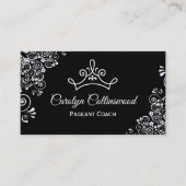 Carte de visite entraîneur de concours noir et bla (Devant)