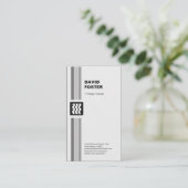 Carte De Visite Entraîneur de conditionnement physique - Noir mode (Debout devant)