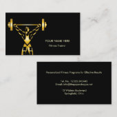 Carte De Visite Entraîneur de conditionnement physique personnel (Devant / Derrière)