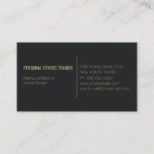Carte De Visite Entraîneur de conditionnement physique personnel (Dos)