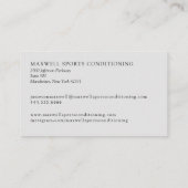 Carte De Visite Entraîneur de conditionnement sportif (Dos)