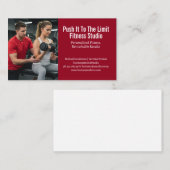 Carte De Visite Entraîneur de fitness aidant un client (Devant / Derrière)
