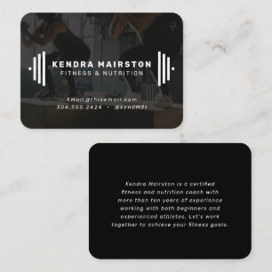 Carte De Visite Entraîneur de fitness moderne avec photo