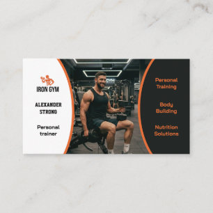 Carte de visite entraîneur de fitness musculation