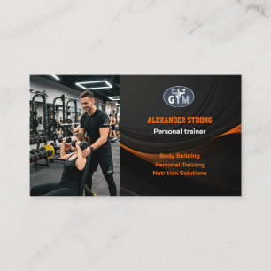 Carte de visite entraîneur de fitness musculation 