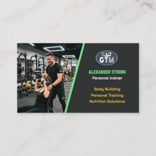 Carte de visite entraîneur de fitness musculation 