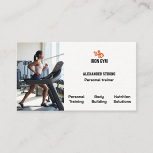 Carte de visite entraîneur de fitness musculation