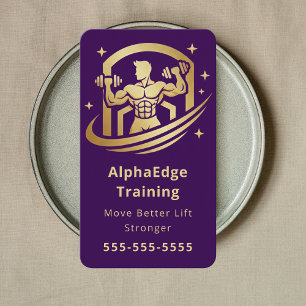 Carte De Visite Entraîneur de Fitness Premium Entraîneur de Gym En