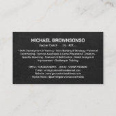 Carte De Visite Entraîneur de football (Dos)