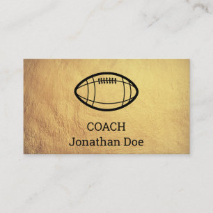 Carte De Visite Entraîneur de football américain de Faux Texture
