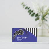 Carte De Visite Entraîneur de football - bleu (Debout devant)