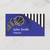 Carte De Visite Entraîneur de football - bleu (Devant)