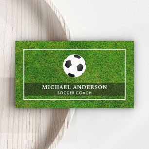 Carte De Visite Entraîneur de football professionnel de pelouse ve