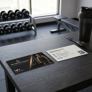 Carte De Visite Entraîneur de Force Fitness de Luxe