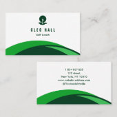 Carte De Visite Entraîneur de golf (Devant / Derrière)