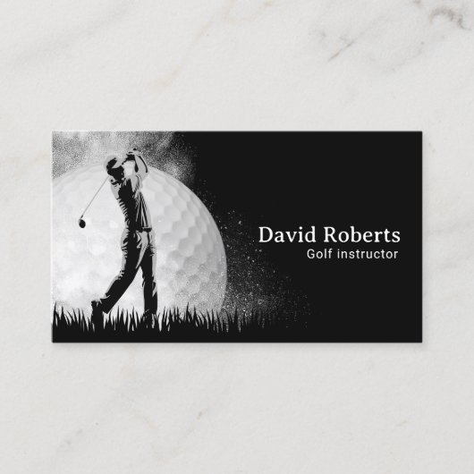 Carte De Visite Entraîneur de golf Pro (Devant)