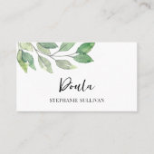 Carte De Visite Entraîneur de naissance de Doula (Devant)