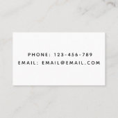 Carte De Visite Entraîneur de naissance Doula Calligraphie florale (Dos)