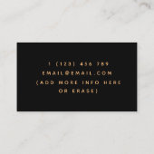 Carte De Visite Entraîneur de naissance Doula Calligraphie florale (Dos)