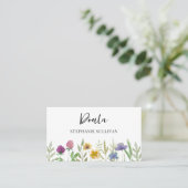 Carte De Visite Entraîneur de naissance Doula Floral (Debout devant)