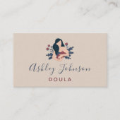 Carte De Visite Entraîneur de naissance Doula Midwoman Elegant Boh (Devant)