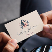 Carte De Visite Entraîneur de naissance Doula Midwoman Elegant Boh