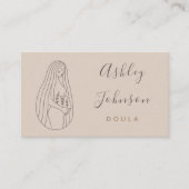 Carte De Visite Entraîneur de naissance Doula Midwoman Lady Linear (Devant)