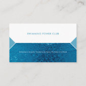 Carte De Visite Entraîneur de natation professionnel | Coach (Dos)