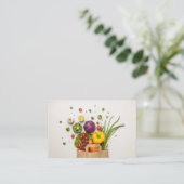 Carte De Visite Entraîneur de nutrition Customisé QR (Debout devant)