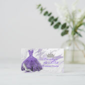 Carte De Visite Entraîneur de Parties scintillant en marbre violet (Debout devant)