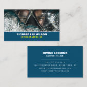 Carte De Visite Entraîneur De Plongée En Mer Profonde, Instructeur (Devant / Derrière)