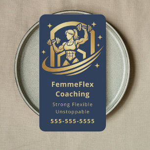 Carte De Visite Entraîneur de salle de sport Coach Fitness Fille E