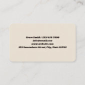 Carte De Visite Entraîneur de santé nutritionniste (Dos)