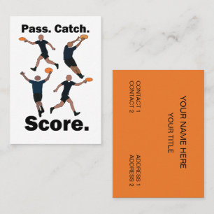 Carte De Visite Entraîneur de Score de Prise de Passe de Ultimate