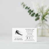 Carte De Visite Entraîneur de ski amusant Instructeur de ski Média (Debout devant)